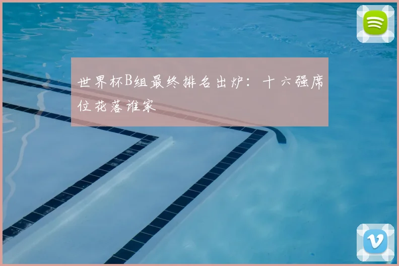 世界杯B组最终排名出炉:十六强席位花落谁家